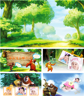 儿童卡通相册生日电子相册PPT模板